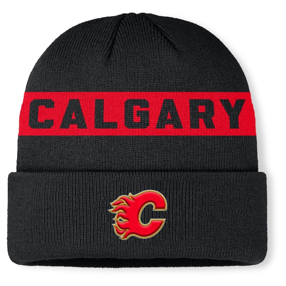 Calgary Flames zimní čepice Authentic Pro A/Cap Cuffed inscription - Calgary Flames kšiltovky, čepice, rukavice