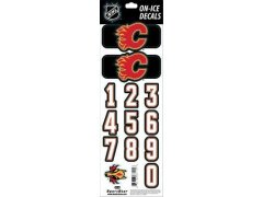 Calgary Flames samolepky na helmu decals black 1