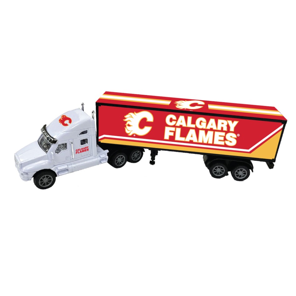 Calgary Flames kamion 18-Wheeler Big Rig Truck White - Calgary Flames ostatní suvenýry