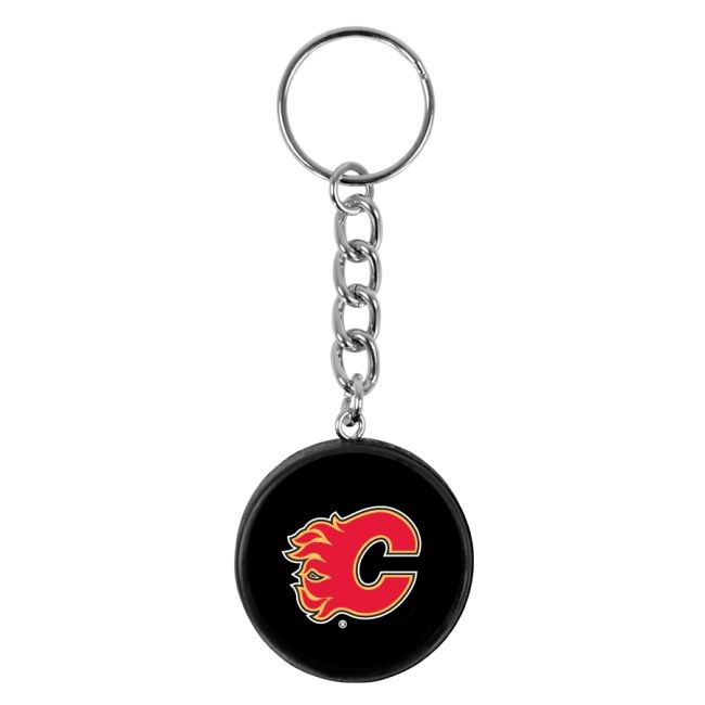 NHL přívěšek na klíče minipuk Flames