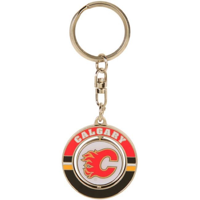 Přívěšek na klíče Spinner Keychain Flames - Calgary Flames Přívěšky, samolepky, šňůrky
