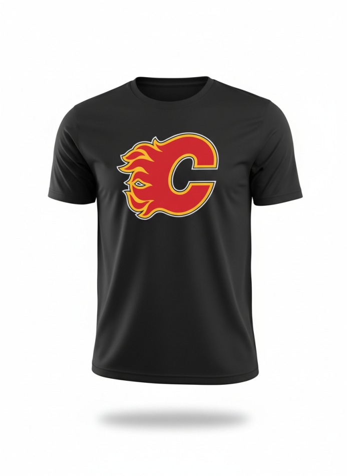 Calgary Flames pánské tričko Johnny Gaudreau #13 black - Calgary Flames trička, polo trička, košile