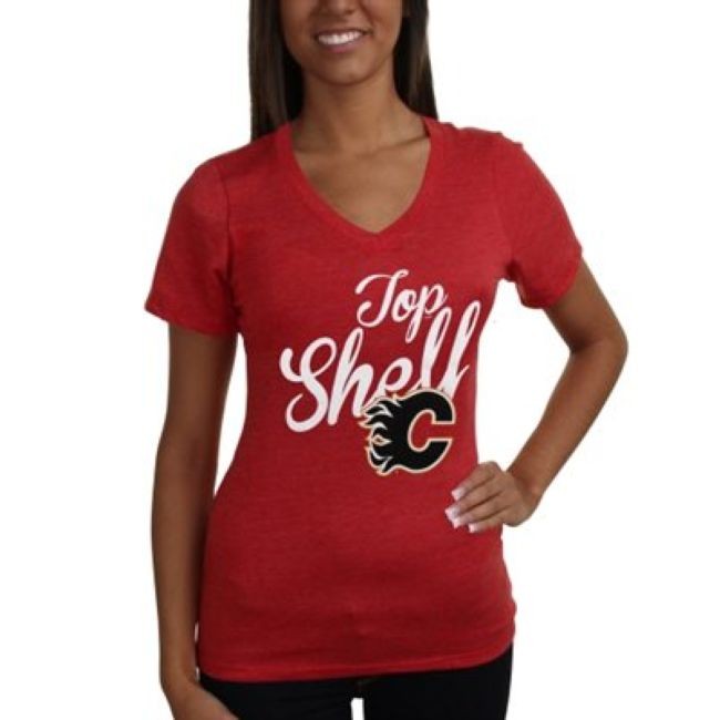 Tričko Shelf Tri-Blend - dámské Flames - Calgary Flames Trička