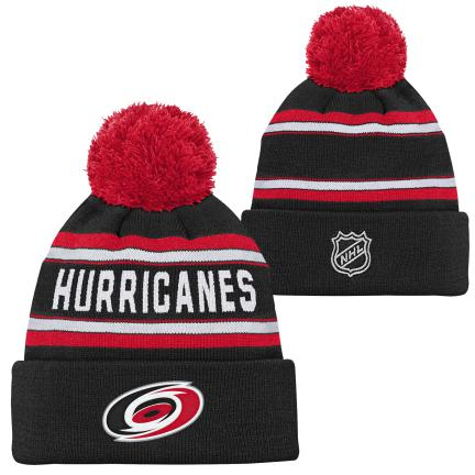 Carolina Hurricanes dětská zimní čepice Jacquard Cuffed Knit With Pom - Carolina Hurricanes dětské oblečení