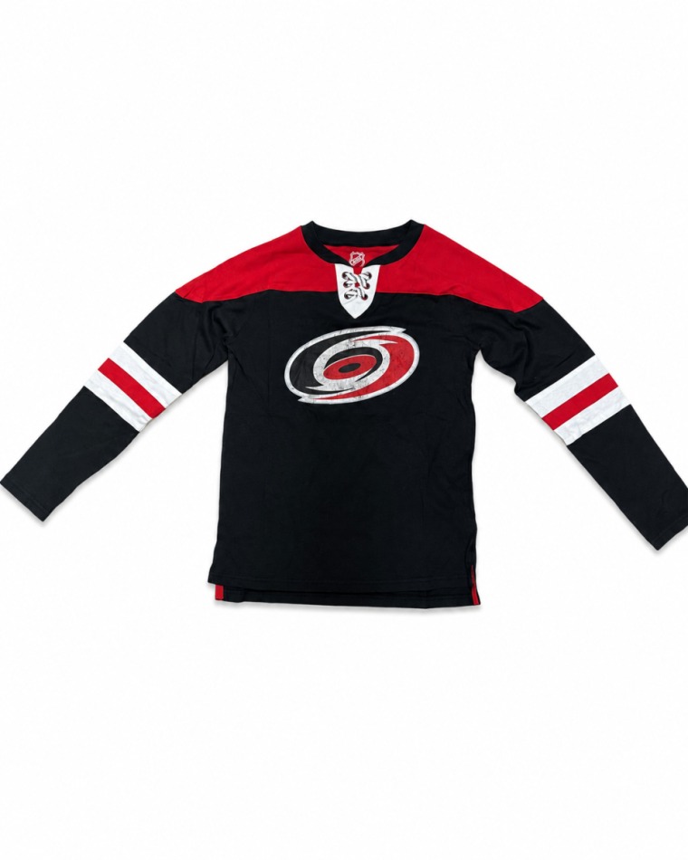 Carolina Hurricanes dětské tričko s&nbsp;dlouhým rukávem NHL Laces Washed Logo - Carolina Hurricanes dětské oblečení