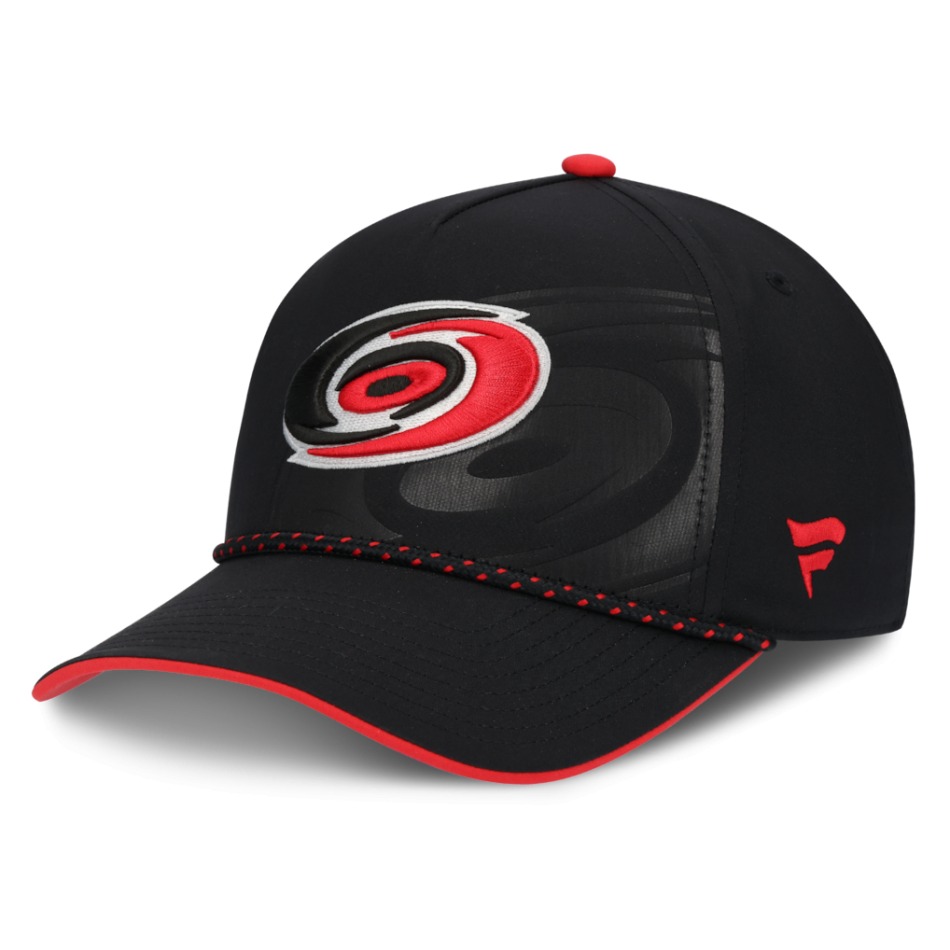Carolina Hurricanes čepice baseballová kšiltovka NHL Fanatics Black On Stage Podium Draft A-Frame Adjustable
