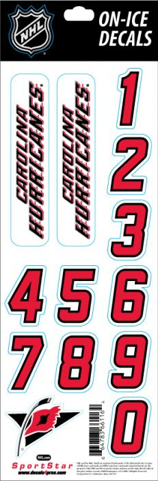 Carolina Hurricanes samolepky na helmu Decals white retro - Carolina Hurricanes ostatní suvenýry