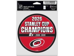Carolina Hurricanes samolepka NHL 2026 Stanley Cup Champions Multi Use Decal