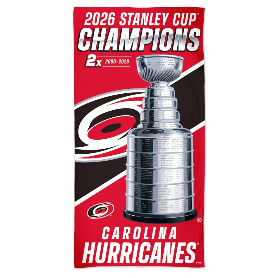 Carolina Hurricanes osuška NHL 2026 Stanley Cup Champions Spectra - Carolina Hurricanes stanley Cup 2026