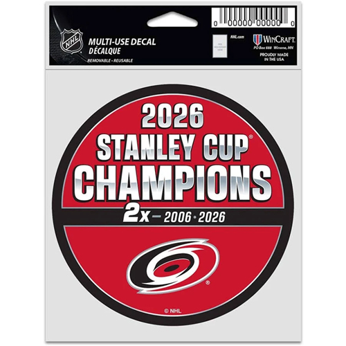 Carolina Hurricanes samolepka NHL 2026 Stanley Cup Champions Multi Use Decal - Carolina Hurricanes stanley Cup 2026