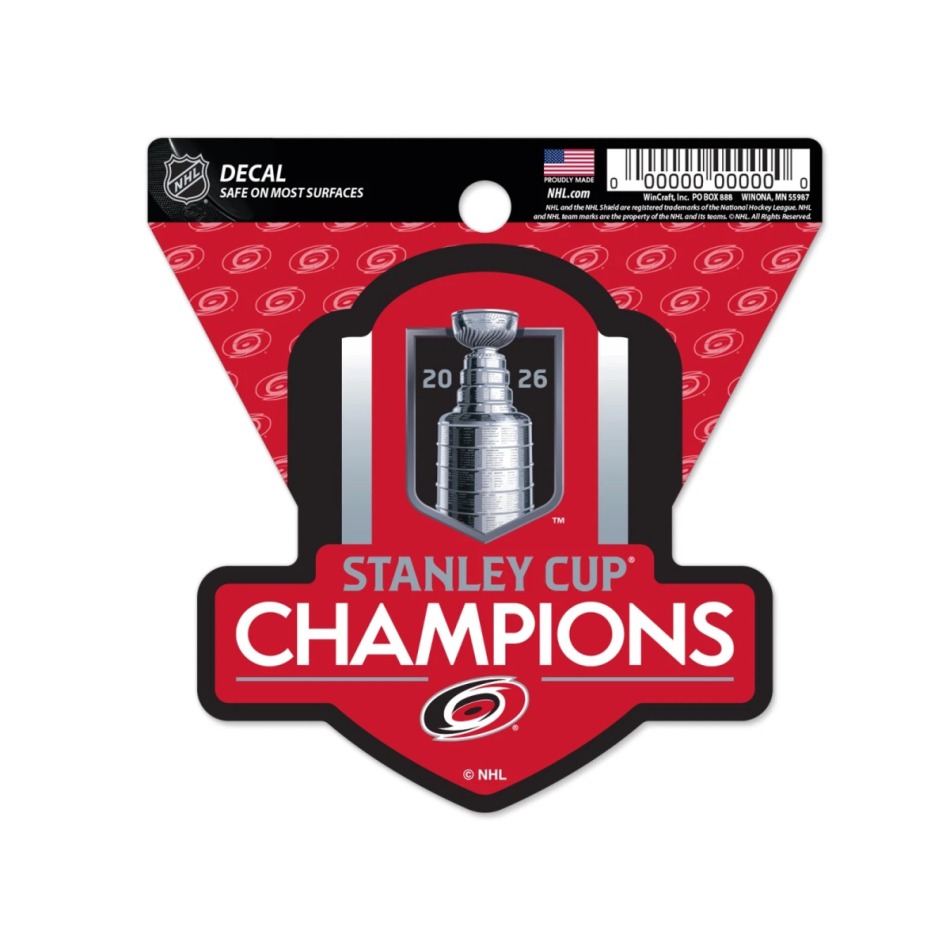 Carolina Hurricanes samolepka NHL 2026 Stanley Cup Champions Multi Decal - Carolina Hurricanes stanley Cup 2026