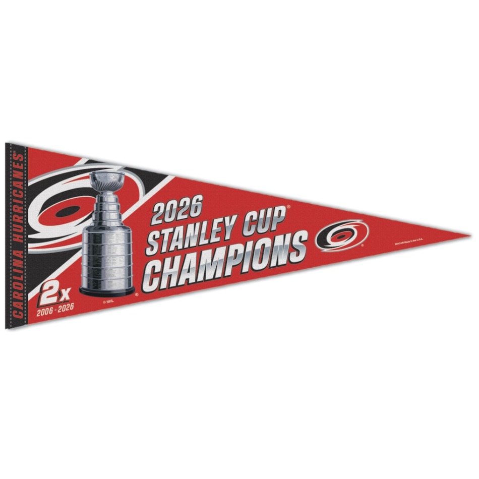 Carolina Hurricanes vlajka NHL 2026 Stanley Cup Champions Locker Room On-Ice Premium