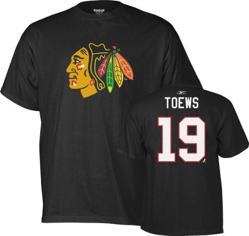 Chicago Blackhawks pánské tričko black Jonathan Toews - Chicago Blackhawks