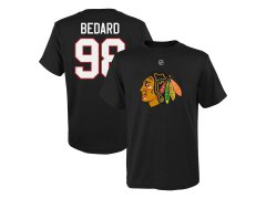 Chicago Blackhawks dětské tričko Connor Bedard #98 Player Name & Number Black
