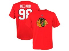 Chicago Blackhawks dětské tričko Connor Bedard Chicago Blackhawks Flat Name & Number Ctn Tee