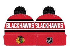 Chicago Blackhawks dětská zimní čepice 3Rd Jersey Jacquard Cuff Pom