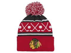 Chicago Blackhawks dětská zimní čepice NHL Face-Off Cuff Pom