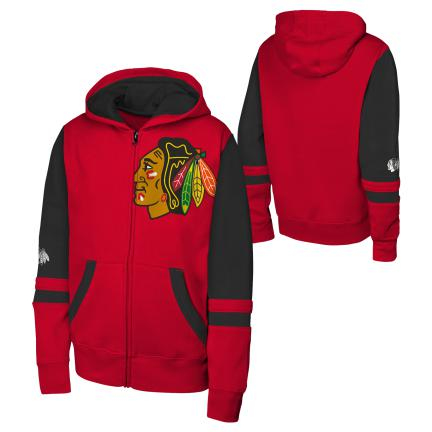 Chicago Blackhawks dětská mikina s&nbsp;kapucí Face Off Fz Flc Hd - Chicago Blackhawks dětské oblečení