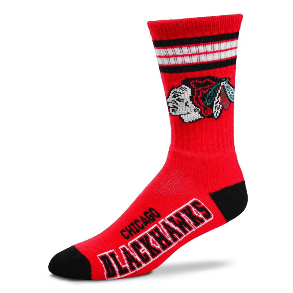 Chicago Blackhawks dětské ponožky 4 Stripes Crew - Chicago Blackhawks dětské oblečení