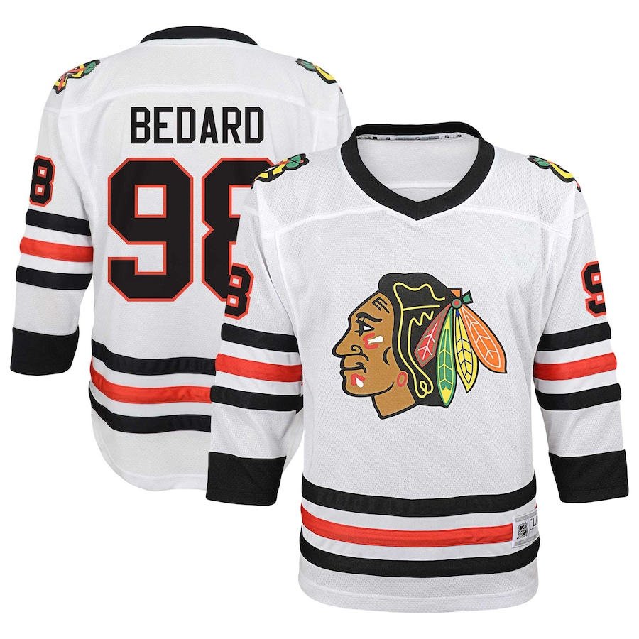 Chicago Blackhawks dětský hokejový dres Connor Bedard #98 Breakaway Away - Chicago Blackhawks dětské oblečení