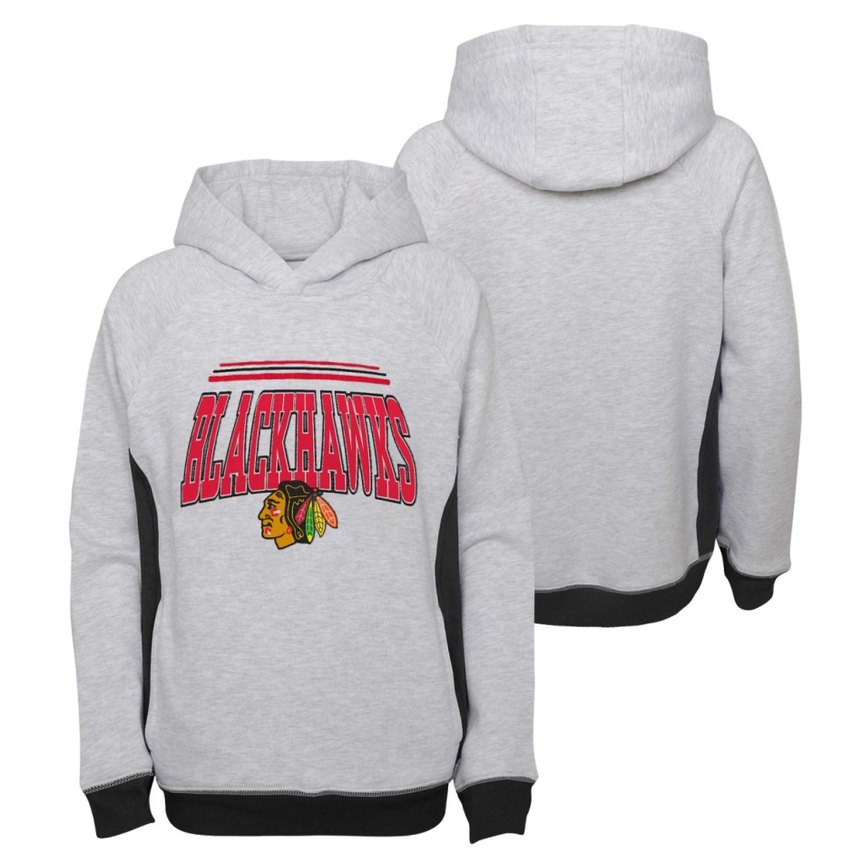 Chicago Blackhawks dětská mikina s&nbsp;kapucí power play raglan pullover - Chicago Blackhawks dětské oblečení