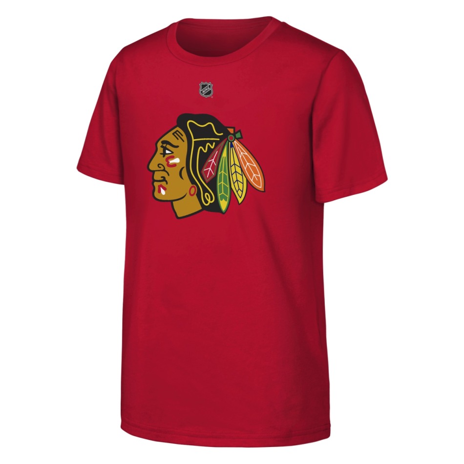 Chicago Blackhawks dětské tričko NHL Flat Name & Number Short Sleeve Cotton - Chicago Blackhawks dětské oblečení