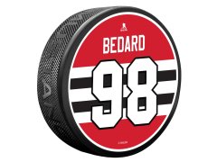 Chicago Blackhawks puk Name & Number - Connor Bedard