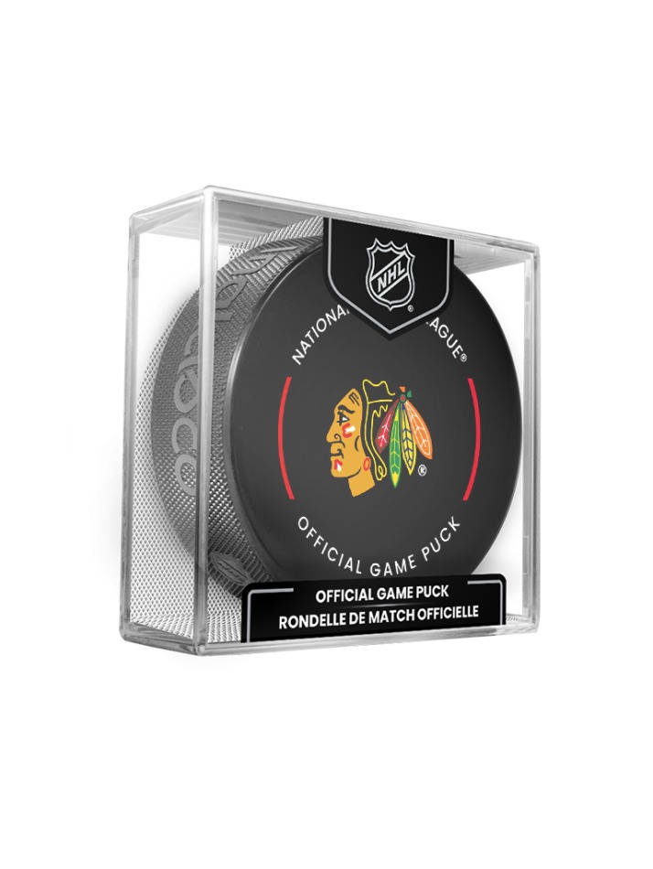 Chicago Blackhawks puk Official Game Puck 2024-2025 - Chicago Blackhawks hokejové vybavení