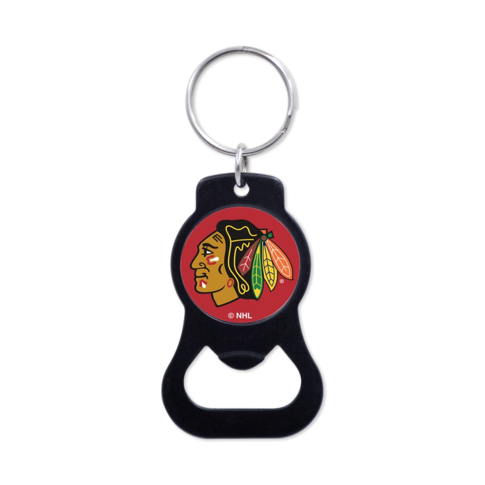 Chicago Blackhawks přívěšek s otvírakem Black Ring