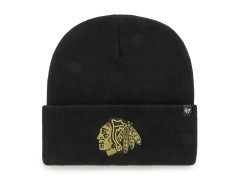 Chicago Blackhawks zimní čepice Haymaker Metallic 47 Cuff Knit Black