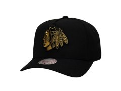 Chicago Blackhawks čepice baseballová kšiltovka NHL Black and Gold Pro Snapback