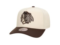 Chicago Blackhawks čepice baseballová kšiltovka NHL Brown and Cream Pro Snapback