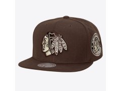 Chicago Blackhawks zimní čepice NHL Brown and Cream Snapback