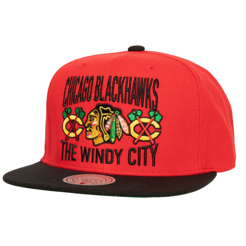 Chicago Blackhawks čepice flat kšiltovka City Love Snapback Vintage - Chicago Blackhawks kšiltovky, čepice, rukavice