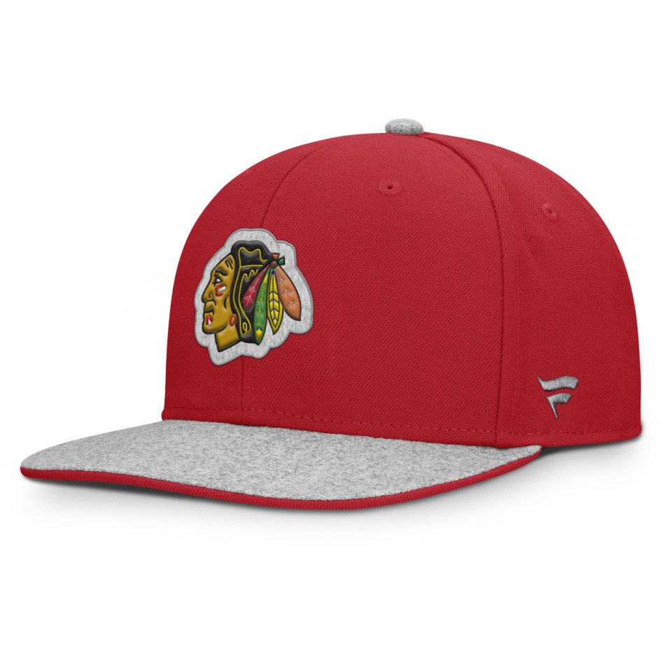 Chicago Blackhawks čepice flat kšiltovka Loden Structured Adjustable Flat Brim - Chicago Blackhawks kšiltovky, čepice, rukavice