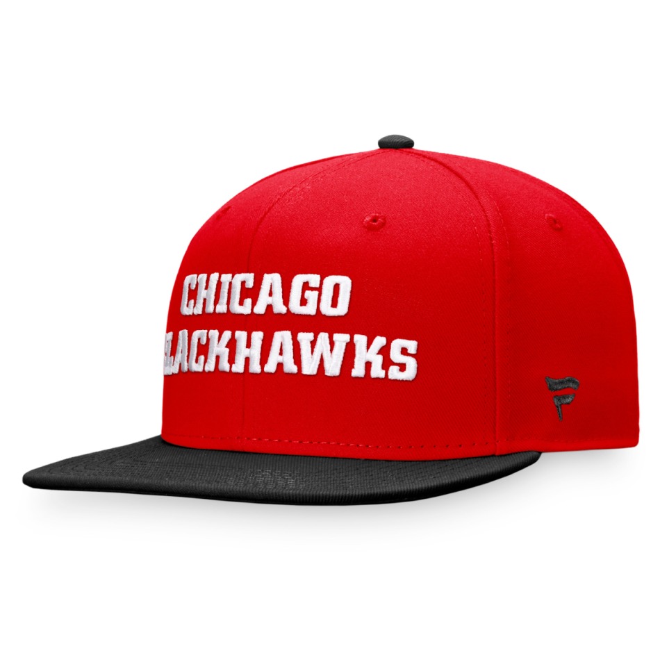 Chicago Blackhawks čepice flat kšiltovka Iconic Color Blocked Snapback RB - Chicago Blackhawks kšiltovky, čepice, rukavice