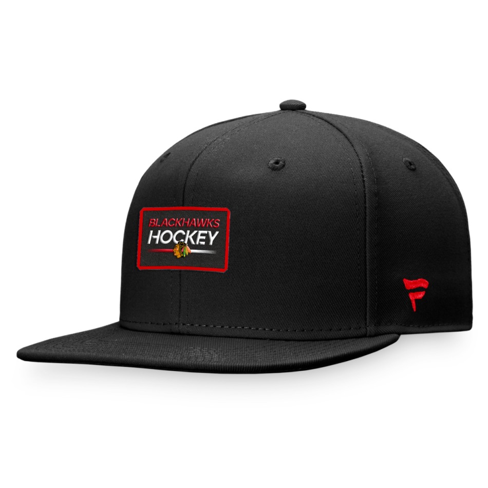 Chicago Blackhawks čepice flat kšiltovka Authentic Pro Prime Flat Brim Snapback black - Chicago Blackhawks kšiltovky, čepice, rukavice