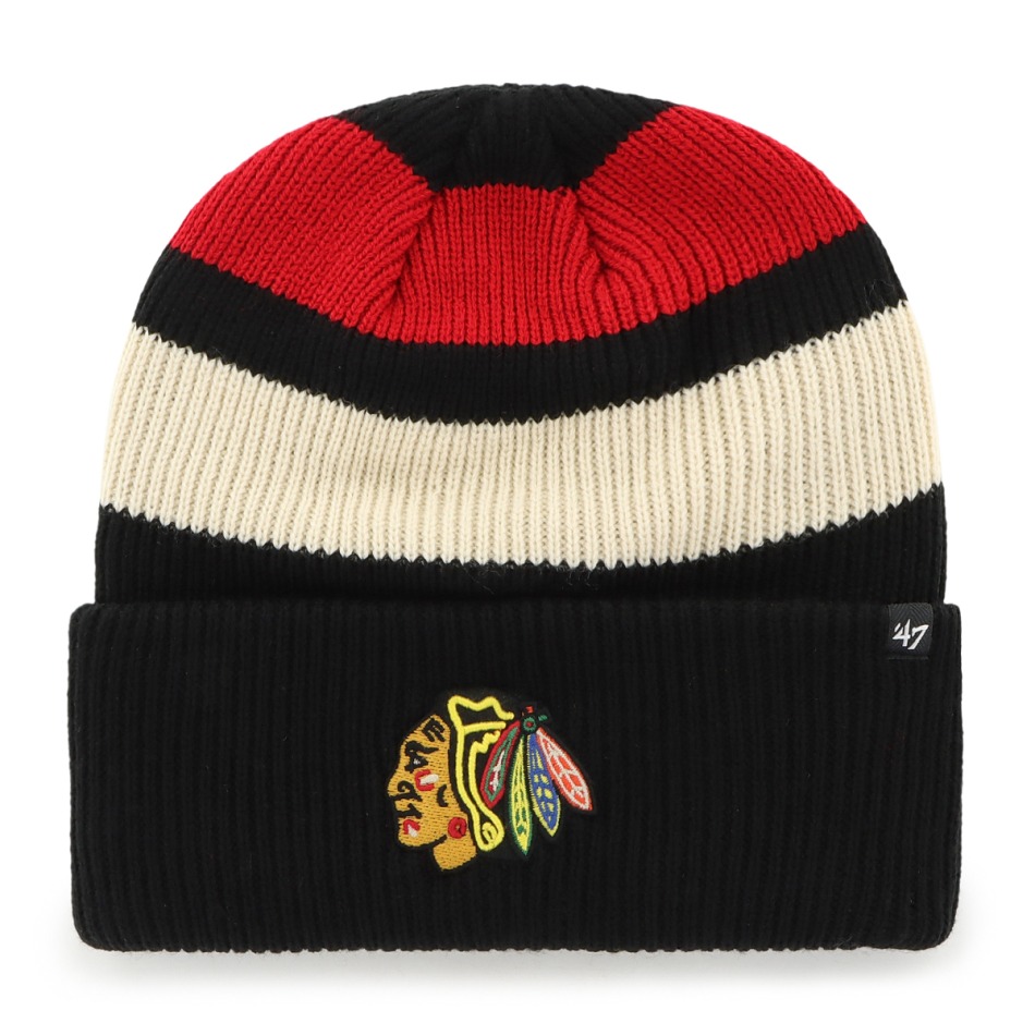 Chicago Blackhawks zimní čepice Clubhouse Jennings ’47 Cuff Knit - Chicago Blackhawks kšiltovky, čepice, rukavice