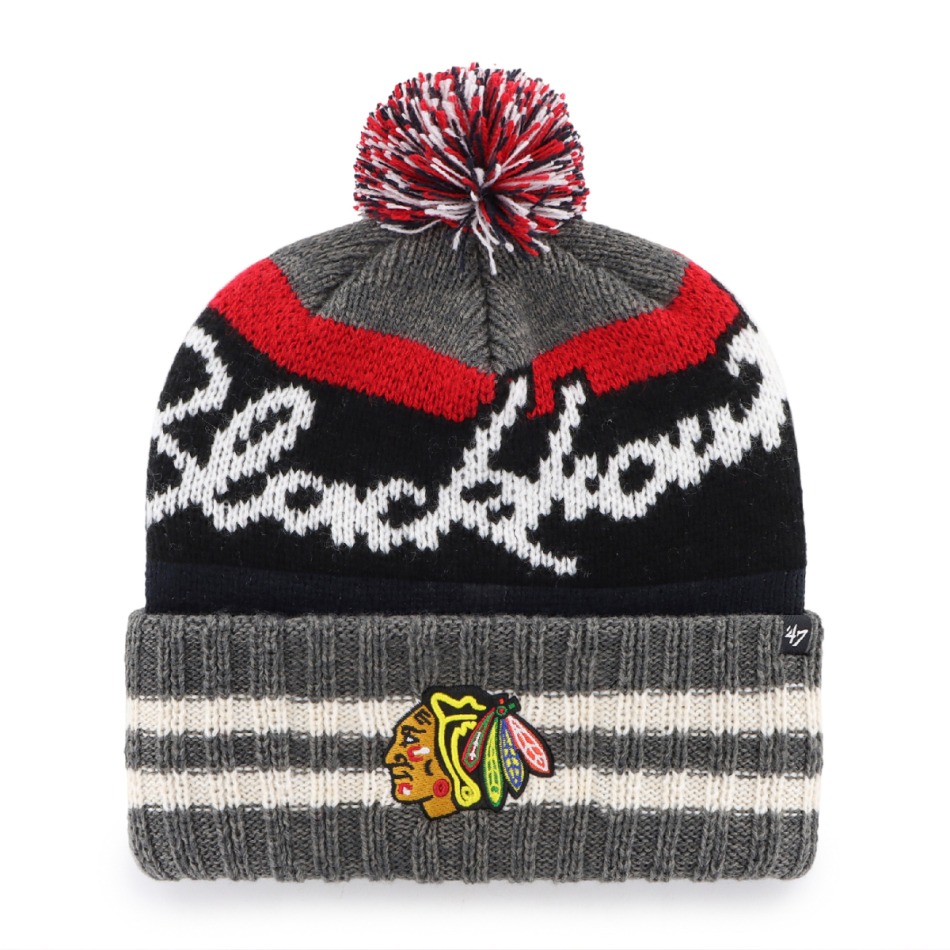 Chicago Blackhawks zimní čepice Hyperbolic ’47 Cuff Knit - Chicago Blackhawks kšiltovky, čepice, rukavice