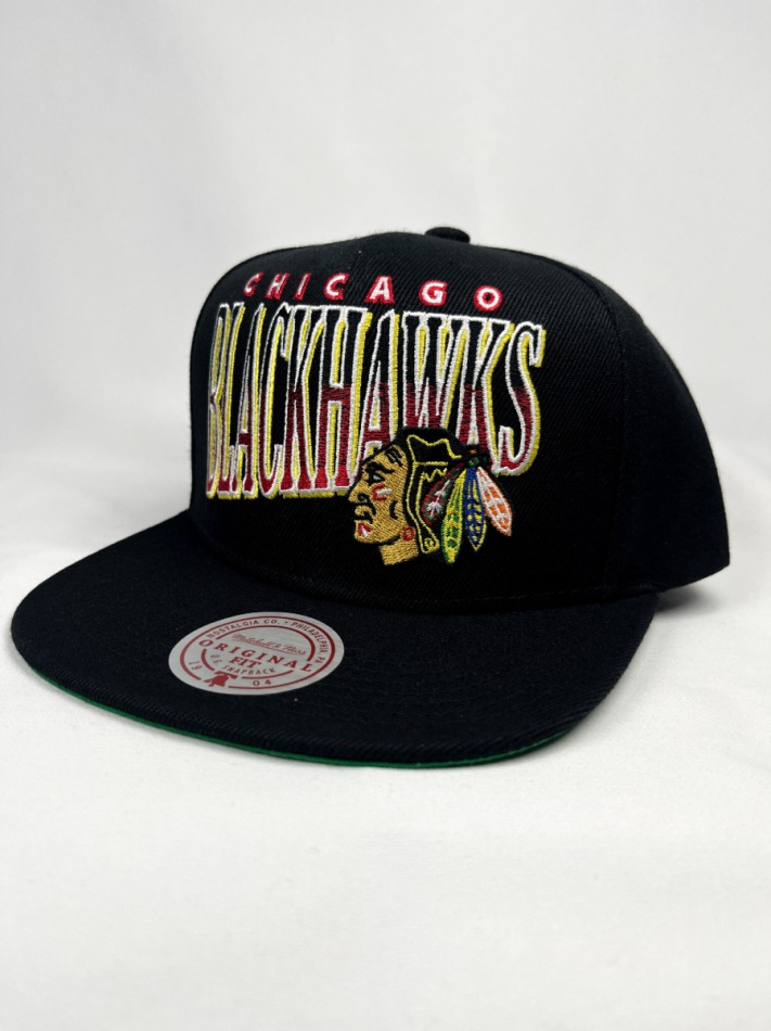 Chicago Blackhawks čepice flat kšiltovka Line Work Snapback - Chicago Blackhawks kšiltovky, čepice, rukavice