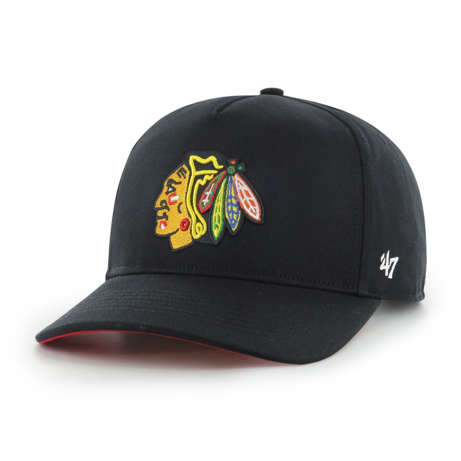 Chicago Blackhawks čepice baseballová kšiltovka Hitch black - Chicago Blackhawks kšiltovky, čepice, rukavice