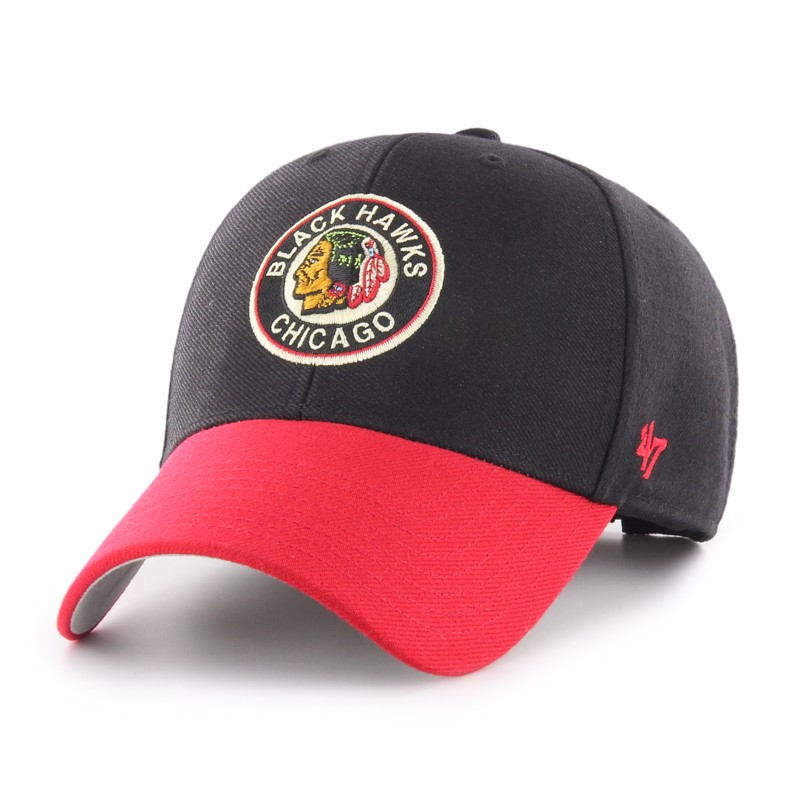 Chicago Blackhawks čepice baseballová kšiltovka 47 MVP Vintage black red - Chicago Blackhawks kšiltovky, čepice, rukavice