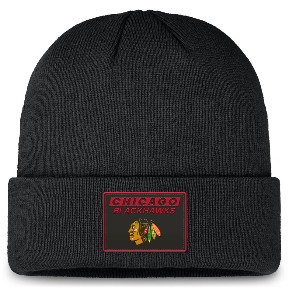Chicago Blackhawks zimní čepice Authentic Pro Rink Prime Cuffed Beanie - Chicago Blackhawks kšiltovky, čepice, rukavice