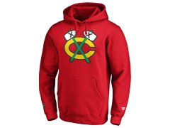 Chicago Blackhawks pánská mikina s kapucí mid essentials crest graphic hoodie red