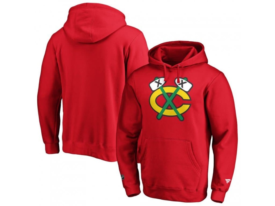 Chicago Blackhawks pánská mikina s kapucí Primary Logo Graphic Hoodie red