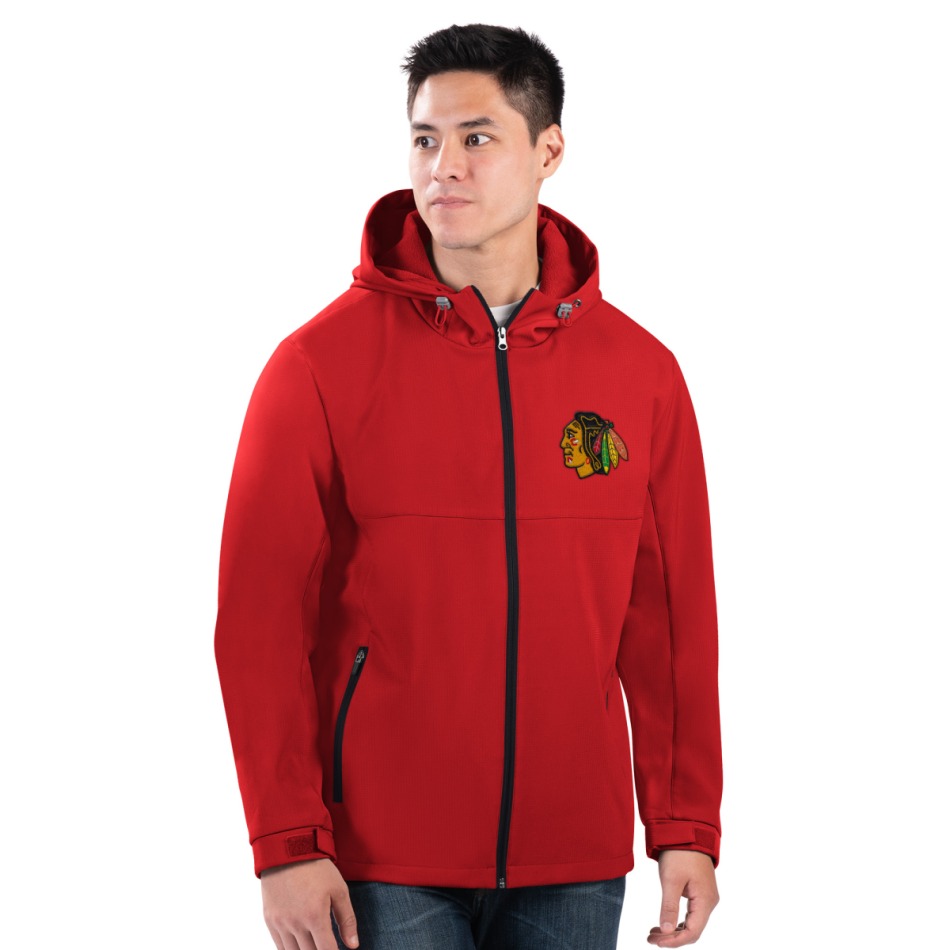Chicago Blackhawks pánská bunda s kapucí Hot Softshell Jacket