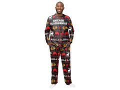 Chicago Blackhawks pánské pyžamo ugly holiday pajamas nhl