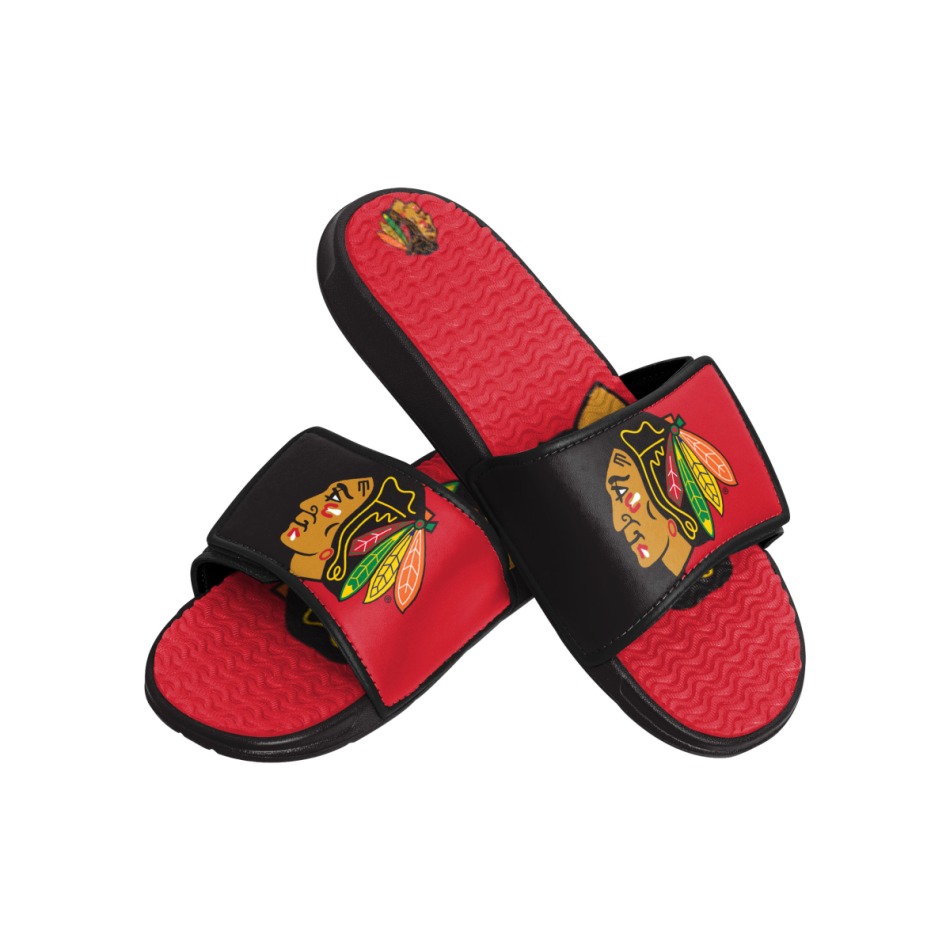 Chicago Blackhawks pánské pantofle Colorblock Slipper - Chicago Blackhawks ostatní modní doplňky