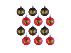 Chicago Blackhawks vánoční ozdoby NHL FOCO 12 Pack Ball Ornament Set