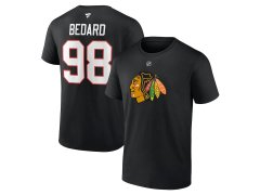 Chicago Blackhawks pánské tričko Connor Bedard #98 Name & Number Black